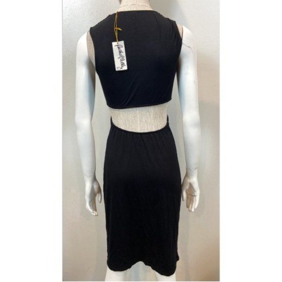 NWT! $275 RACHEL PALLY BLACK CUTOUT OUT WIGGLE DRESS M - Picture 7 of 11